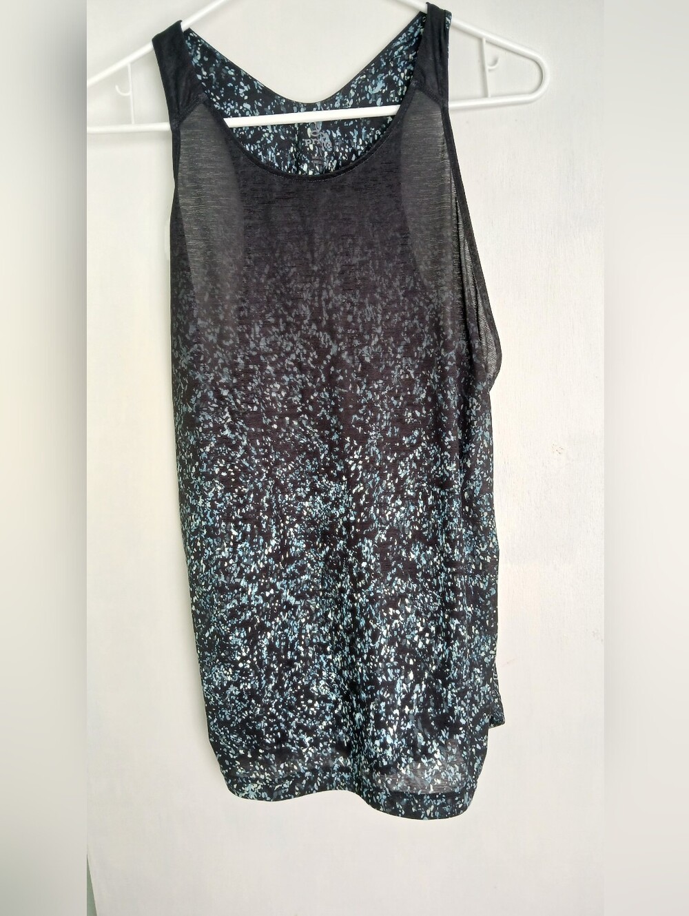 Prana Black & Light Blue Speckled Tank Top